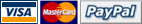 We accept VISA, MasterCard and PayPal. Our PayPal address is Lpgear@Lpgear.com.
