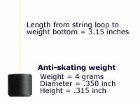 Thorens u.a Edelstahl Anti-Skating Gewicht  2,0 g   Anti-Skate Weight SME 