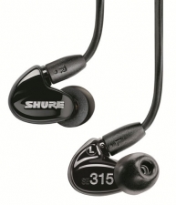Shure SE315-K Sound Isolating Earphones, Black