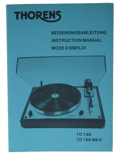 Thorens TD 166 MK II turntable Instruction Manual